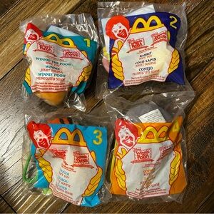 NWT NIP 1999 Winnie the Pooh Mcdonald’s happy meal toys Set of 4 Vintage